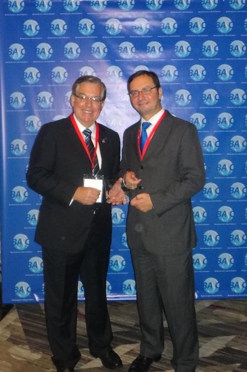 Raul Saldias, Chairman of the Board of Directors BASC, and Sergio Mujica, WCO Deputy Director General
