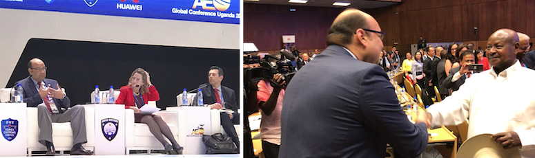 Momentos en el que se desarrolla la intervención de Álvaro Alpízar, Presidente del Consejo Directivo de WBO y Presidente de BASC Costa Rica.