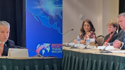 Segunda foto de izquierda a derecha: Dina Amato, Jennifer Kissner, Dan Purtell y Erik Moncayo.  