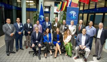 Presidents of BASC National and Regional Chapters and special guests at the WBO headquarters building in Miami.